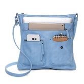 Women Faux Leather Multi-pocket Shoulder Bag Crossbody Handbag Large Capacity